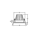 Downlight BOWL rond IP20, helder, wit dimbaar