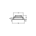 Downlight BOWL rond IP20, opaal, wit dimbaar