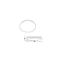Brumberg Plafondarmatuur PANAY MINI rond, CCT Switch IP20, glanzend, wit dimbaar