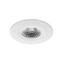 recessed luminaire OBIRA round, rigid, Dim-To-Warm IP65, white matt dimmable 7W 420lm 1800 - 3000K 38� CRI >90