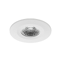 recessed luminaire OBIRA round, rigid, dimmable IP65, white matt dimmable 6,9W 550lm 3000K 38� CRI >80