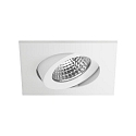 Inbouwarmatuur OLENI-S / PHASE DIM 830 hoekig, draaibaar, dimbaar IP20, wit mat dimbaar 6,7W 570lm 3000K 38� CRI >80