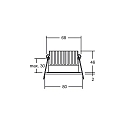 Brumberg Downlight ODEMAR / PHASE DIM 830 rond, stijf, dimbaar, set terug IP20, wit mat dimbaar