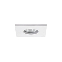 Inbouwarmatuur PROTECT-S vierkant, direct IP44, transparant, wit