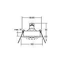 Brumberg Inbouwarmatuur EXPAND GX5.3 rond, draaibaar IP20, aluminium geborsteld, mat dimbaar