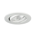 Inbouwarmatuur TIRREL-R rond, draaibaar, met afstandhouder GU10 IP20, gepoedercoat, wit dimbaar 50W