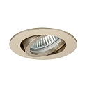 Inbouwarmatuur TIRREL-R rond, draaibaar, met afstandhouder GU10 IP20, champagne dimbaar 50W