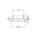 Recessed downlight STEAM for MR16 LED modules, V4A, IP54, square, max. 14W, excl. driver, stainless steel