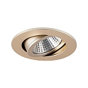 Brumberg Inbouwarmatuur TIRREL-R rond, draaibaar, schakelbaar IP20, champagne  6W 680lm 3000K 38� 38� CRI >80