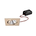 Inbouwarmatuur TIRREL-S hoekig, draaibaar, voor BAP, schakelbaar IP20, champagne  6W 680lm 3000K 38� 38� CRI >80