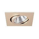 Brumberg Inbouwarmatuur TIRREL-S hoekig, draaibaar, voor BAP, schakelbaar IP20, champagne  6W 680lm 3000K 38� 38� CRI >80