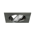 Brumberg Downlight BB05 hoekig, draaibaar IP20, nikkel mat 