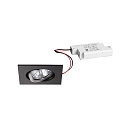 recessed luminaire IP20, glossy, black, transparent  6W 680lm 3000K 20-40� 20-40� CRI 80-89
