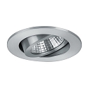 Brumberg Recessed LED spot set SEVEN-R incl. converter, IP20, round, 230V, 7W 2700K 740lm 38�, swivelling 30�, matt alu