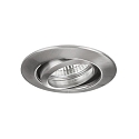 Brumberg Recessed LED spot set BB09 dim2warm incl. converter, IP20, round, 230V, 6W 1800-3000K 460lm 38�, swivelling 25�, matt nickel
