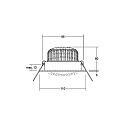 Brumberg recessed luminaire IP20, dimmable 1230lm 3000K 20-40� 20-40�