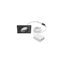Inbouwarmatuur ABACO SQUARE PHASE draaibaar, Dim-To-Warm IP44, zwart mat dimbaar 8W 530lm 1800-3000K 36� 36� CRI > 90