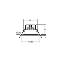Brumberg Downlight BB16 hoekig, dimbaar IP54, rvs dimbaar