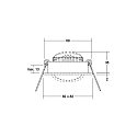 Brumberg Inbouwarmatuur draaibaar, vierkant IP20, wit dimbaar 6W 640lm 3000K 20-40° 20-40° CRI 80-89
