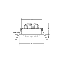 Brumberg recessed luminaire IP20, glossy, black  7W 680lm 3000K 20-40� 20-40� CRI 80-89
