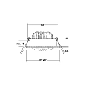 Brumberg Inbouwarmatuur draaibaar, vierkant IP20, wit dimbaar 7W 680lm 3000K 20-40� 20-40� CRI 80-89