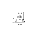 Brumberg Plafondinbouwarmatuur APOLLO MICRO vierkant, direct IP20, zilver dimbaar