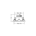 Brumberg Plafondinbouwarmatuur APOLLO MINI vierkant, direct IP20, wit dimbaar