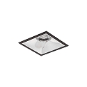 Plafondinbouwarmatuur APOLLO MIDI vierkant, direct IP20, zwart dimbaar
