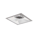 Plafondinbouwarmatuur APOLLO MEGA hoekig, direct IP20, zilver 