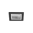 Plafondinbouwarmatuur APOLLO MICRO vierkant, direct IP20, zwart 