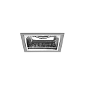 Plafondinbouwarmatuur APOLLO MIDI vierkant, direct IP20, zilver 