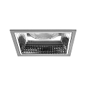 Plafondinbouwarmatuur APOLLO MEGA vierkant, direct IP20, zilver 