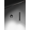 Brumberg Pendelarmatuur op rail PEPA PEN down, stijf, DALI aanstuurbaar IP20, zwart mat dimbaar
