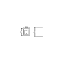 Downlight APOLLO MINI hoekig, DALI aanstuurbaar, gefacetteerd IP20, gepoedercoat, zwart dimbaar