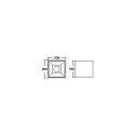 Brumberg Downlight APOLLO MAXI hoekig, DALI aanstuurbaar, gefacetteerd IP20, gepoedercoat, zilver dimbaar