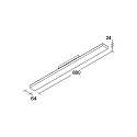 Brumberg 3-phase spot BALI MAXI AS 75�/76� DALI-2 - 88CM rotatable, DALI controllable, with lens optics IP20, black matt dimmable
