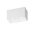 Opbouw armatuur TURN-RE GU10 2-vlams, hoekig, stijf IP20, wit mat dimbaar