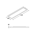 LED panel REFIDO 2CCT / 122.5 X 32.5 CM surface-mounted version, CCT Switch, UGR < 19, switchable
