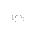 Brumberg wall and ceiling luminaire IDA � 23.5CM 2 flames E27 IP44, nickel matt dimmable