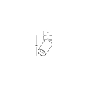 Brumberg Plafondarmatuur TAGES � 6CM 1-vlams, klein, rond GU10 IP20, wit mat dimbaar