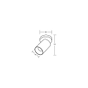 Brumberg Plafondarmatuur TAGES � 8CM 1-vlams, groot, rond GU10 IP20, zwart mat dimbaar