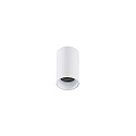 Downlight TOMEK 1-vlams, cilindrisch, opbouwversie GU10 IP20, wit mat dimbaar