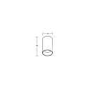 Brumberg Downlight TOMEK 1-vlams, cilindrisch, opbouwversie GU10 IP20, zwart mat dimbaar