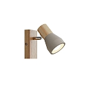 Wand- en plafondarmatuur BOLORIA 1-vlams, instelbaar E14 IP20, hout licht dimbaar