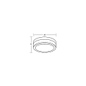 Brumberg wall and ceiling luminaire EREVAN � 28CM 2 flames E27 IP44, nickel matt dimmable