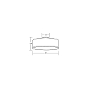 Brumberg Plafondarmatuur TIM � 40CM up down, met diffuser E27 IP20, nikkel mat dimbaar
