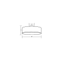 Brumberg Plafondarmatuur TIM � 50CM up down, met diffuser E27 IP20, nikkel mat dimbaar