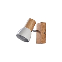 Wand- en plafondarmatuur ELTASSO 1-vlams, instelbaar E14 IP20, hout licht dimbaar