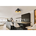 Brumberg ceiling luminaire PIERIS � 31CM 1 flame, round E27 IP20, black matt dimmable