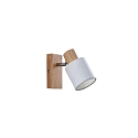 Wand- en plafondarmatuur PRUNI 1-vlams, instelbaar E14 IP20, hout licht dimbaar